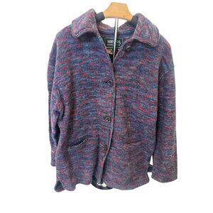 Vtg. Bernardo Essentials 100% Wool Button-Front Cardigan Jacket Woman Size M